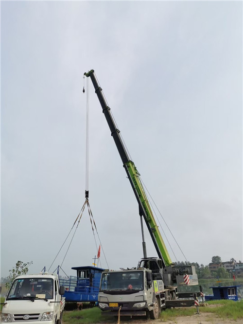 汾西县桥梁建设吊装案例